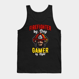 Firefighter Gamer Fire Department Tank Top